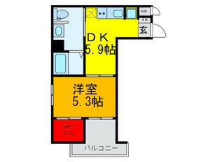 ペ－スネ－ジュ足代北の物件間取画像